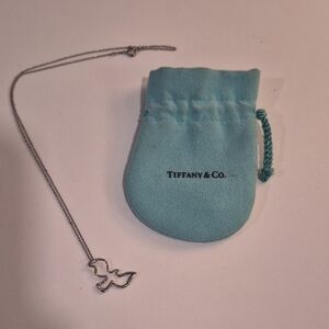 Tiffany & Co. Silver Dove Pendant Necklace